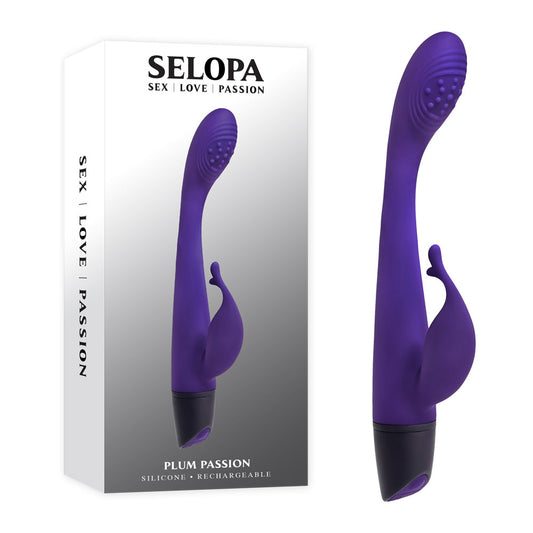 Selopa PLUM PASSION - Purple 18.3 cm USB Rechargeable Rabbit Vibrator