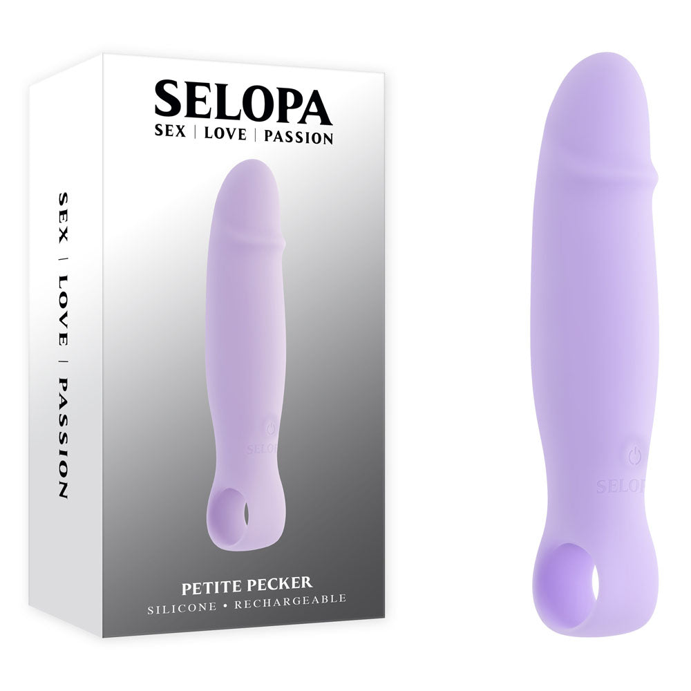 Selopa PETITE PECKER - Purple 11.7 cm USB Rechargeable Mini Vibrator-SL-RS-6145-2