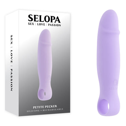 Selopa PETITE PECKER - Purple 11.7 cm USB Rechargeable Mini Vibrator-SL-RS-6145-2