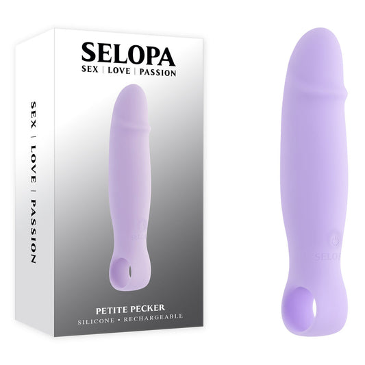 Selopa PETITE PECKER - Purple 11.7 cm USB Rechargeable Mini Vibrator-SL-RS-6145-2