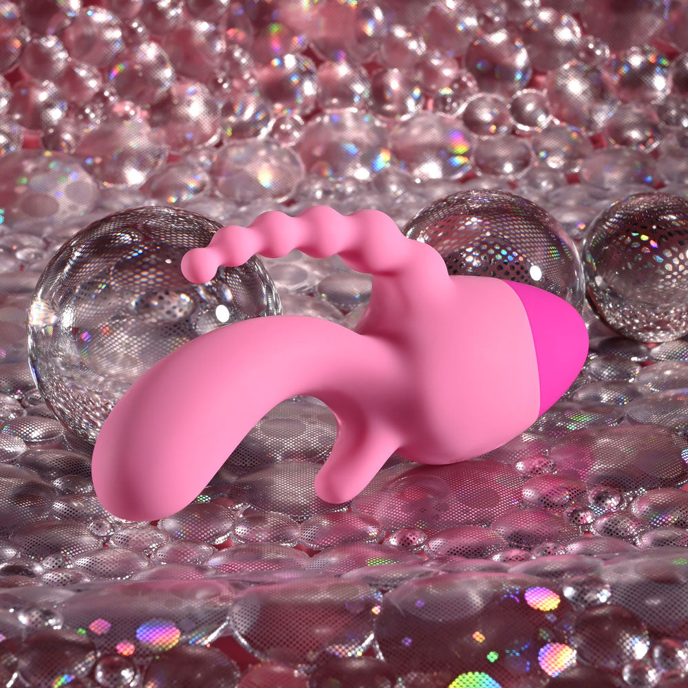 Selopa GAME ON - Pink USB Rechargeable Mini Triple Stimulator - SL-RS-7807-2