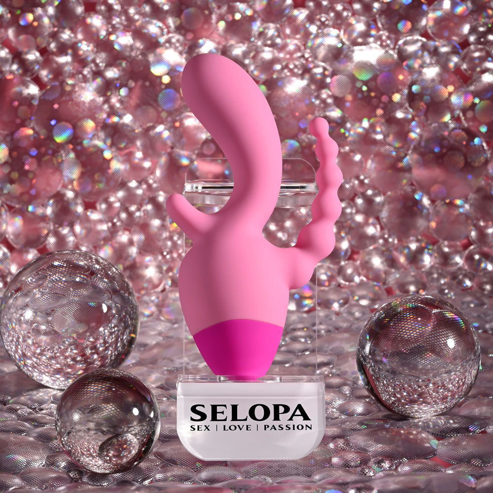 Selopa GAME ON - Pink USB Rechargeable Mini Triple Stimulator - SL-RS-7807-2