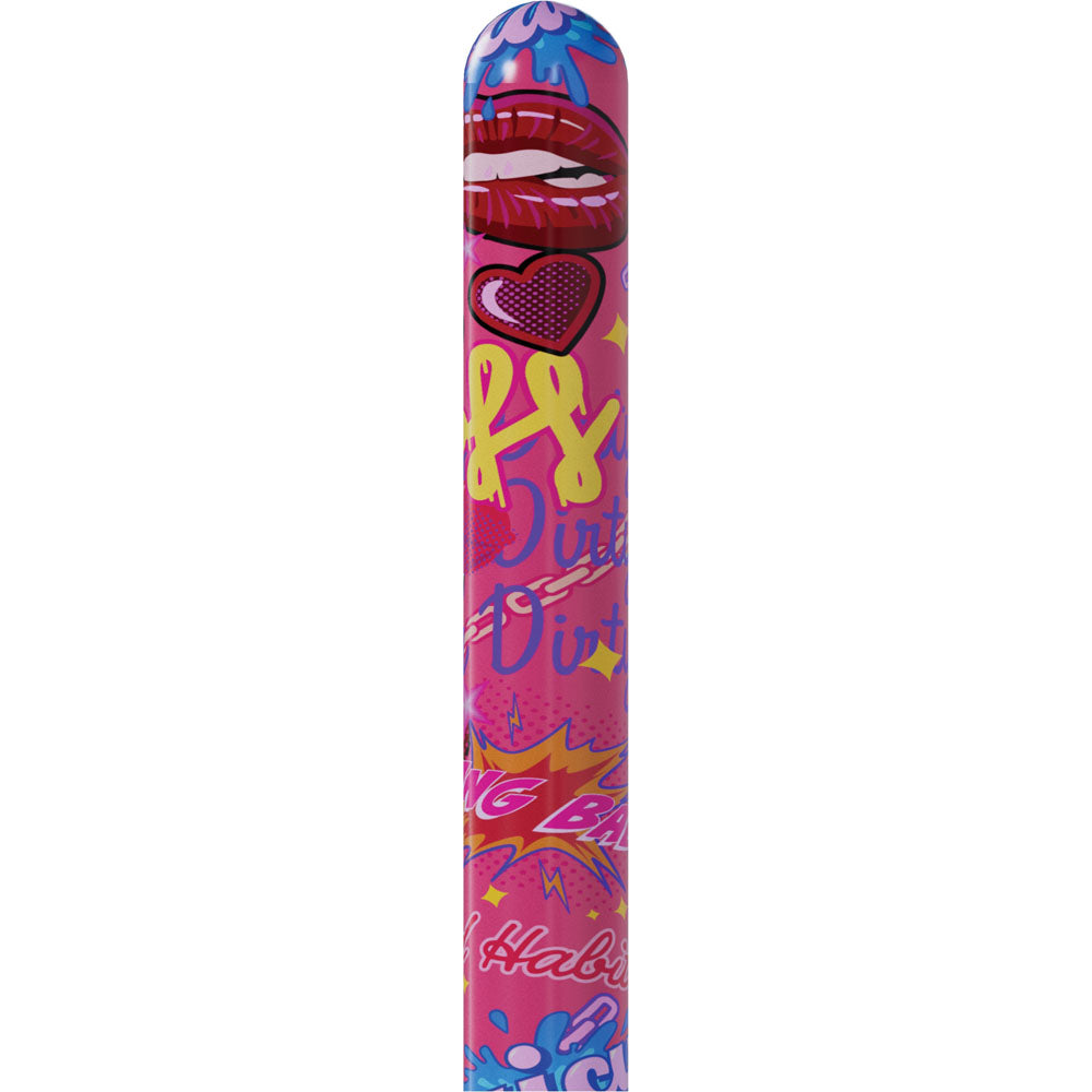 S-LINE Kaotix Pop Art - Pink 17.8 cm USB Rechargeable Vibrator - SLI294PNK