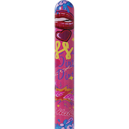 S-LINE Kaotix Pop Art - Pink 17.8 cm USB Rechargeable Vibrator - SLI294PNK