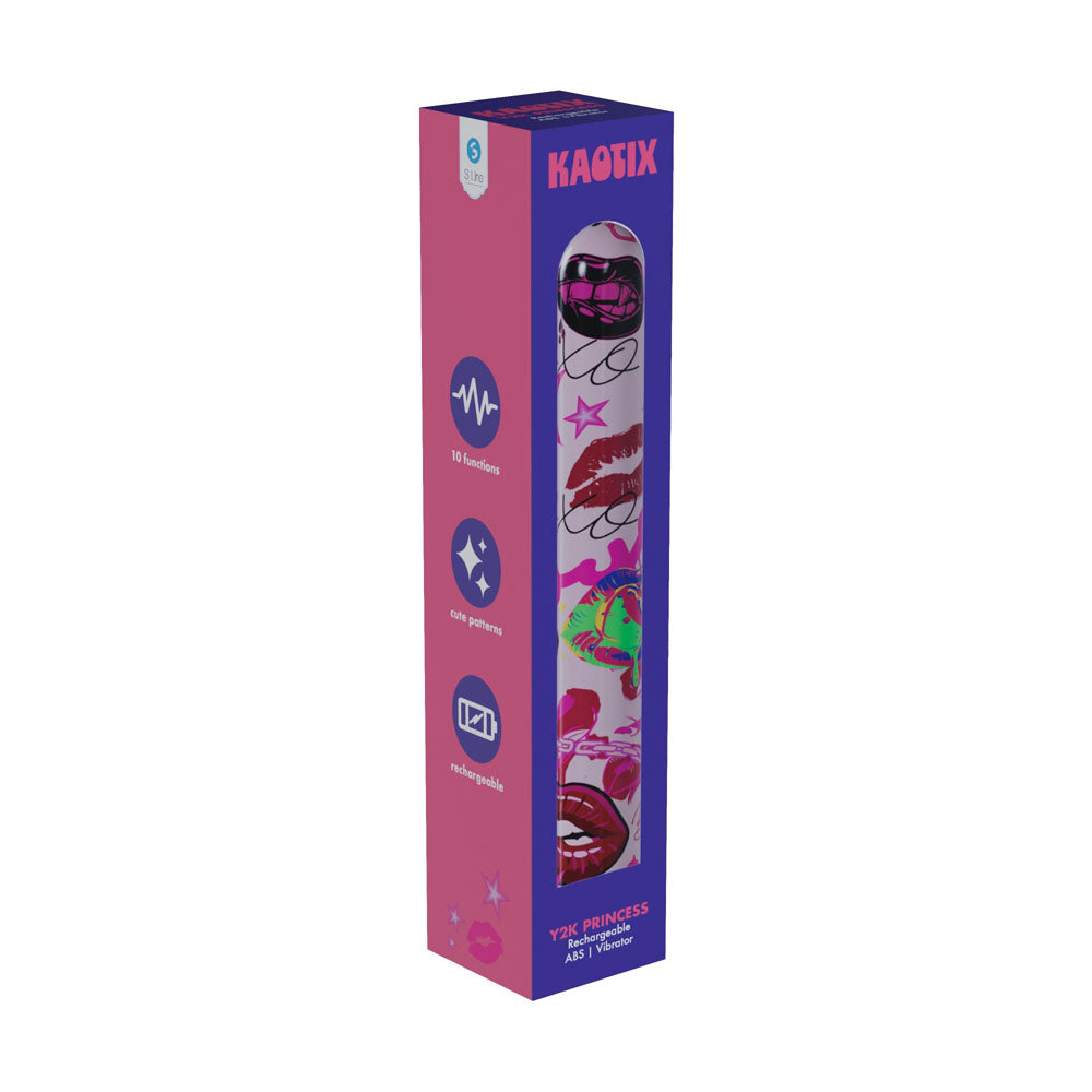 S-LINE Kaotix Y2K Princess - Powder Pink 17.8 cm USB Rechargeable Vibrator - SLI294PPNK