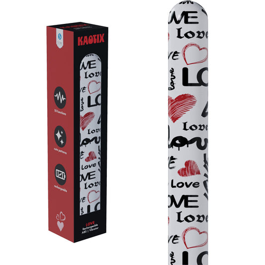 S-LINE Kaotix Love - White 17.8 cm USB Rechargeable Vibrator - SLI294WHT