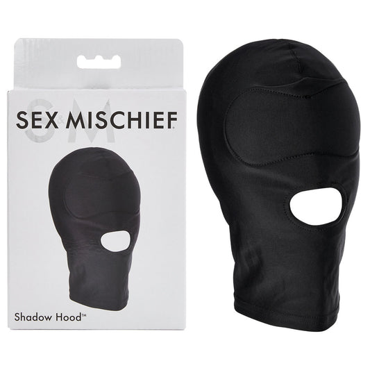 Sex & Mischief Shadow Hood - Black Hood with Opening