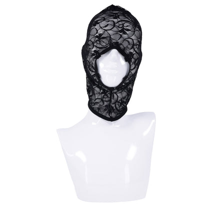 Sex & Mischief Lace Hush Hood - Black Hood-SS10101