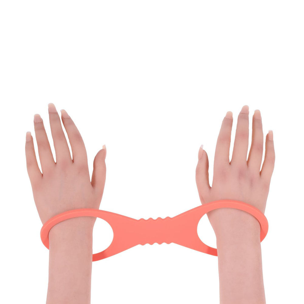 Sex & Mischief Peaches n CreaMe Large Silicone Cuffs - Peach Large Silicone Restraints-SS10202