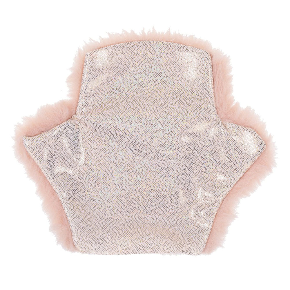 Sex & Mischief Peaches n CreaMe Spiked Sensory Glove - Peach Furry Glove with Metal Spikes-SS10204