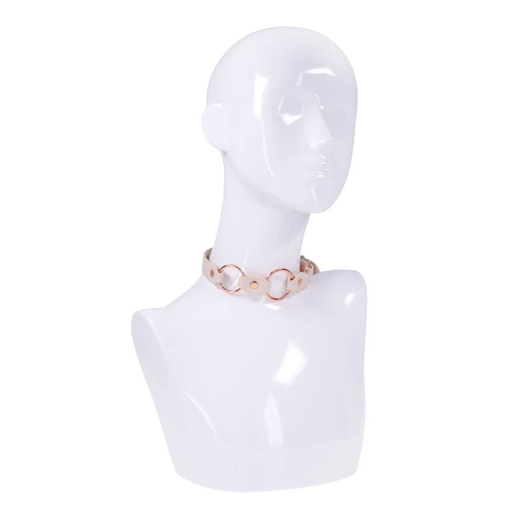 Sex & Mischief Peaches n CreaMe Ring Day Collar - Peach Bondage Collar-SS10205