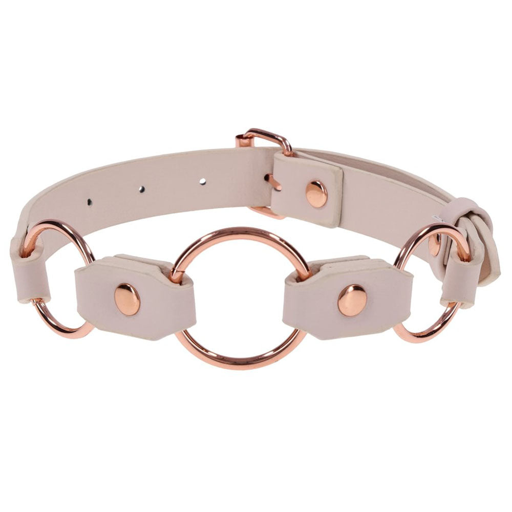 Sex & Mischief Peaches n CreaMe Ring Day Collar - Peach Bondage Collar-SS10205