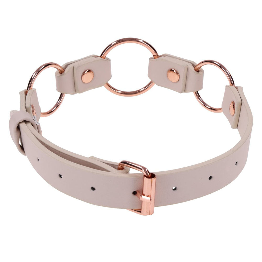 Sex & Mischief Peaches n CreaMe Ring Day Collar - Peach Bondage Collar-SS10205