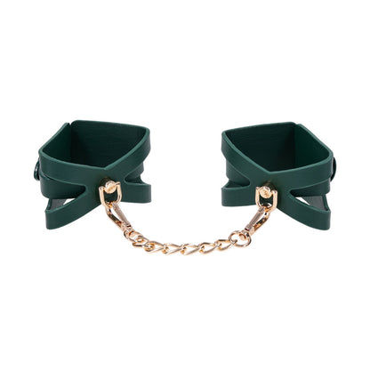 Sex & Mischief Indica Cutout Cuffs - Green/Gold Restraints-SS10215