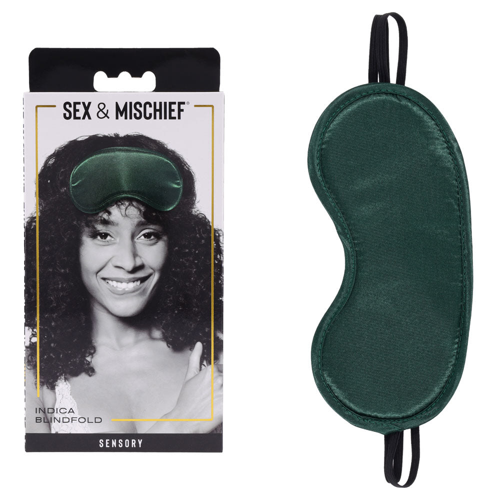 Sex & Mischief Indica Blindfold - Green Eye Mask-SS10217