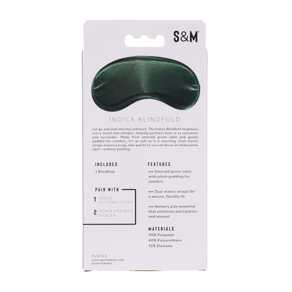 Sex & Mischief Indica Blindfold - Green Eye Mask-SS10217