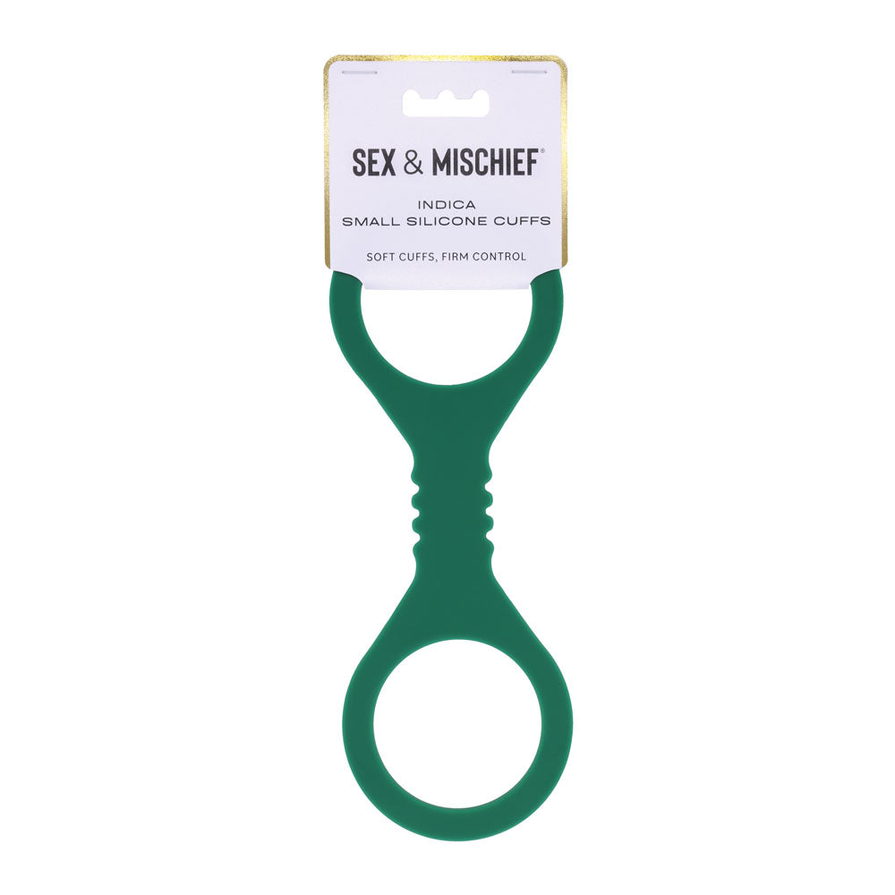 Sex & Mischief Indica Small Silicone Cuffs - Green Small Restraints-SS10219