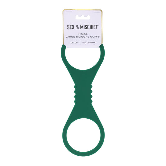 Sex & Mischief Indica Large Silicone Cuffs - Green Large Restraints-SS10220