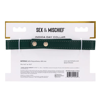 Sex & Mischief Indica Day Collar - Green/Gold Collar-SS10226