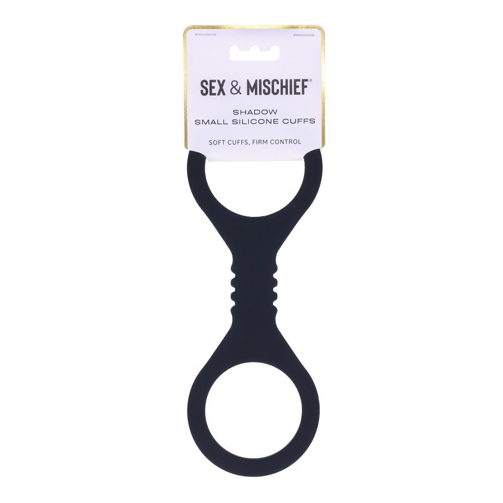 Sex & Mischief Shadow Small Silicone Cuffs - Black Small Restraints-SS10227