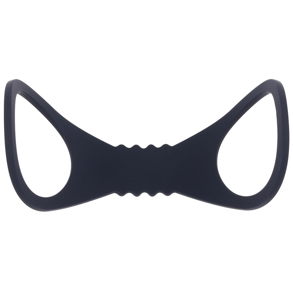 Sex & Mischief Shadow Large Silicone Cuffs - Black Large Restraints-SS10228
