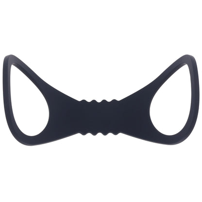 Sex & Mischief Shadow Large Silicone Cuffs - Black Large Restraints-SS10228