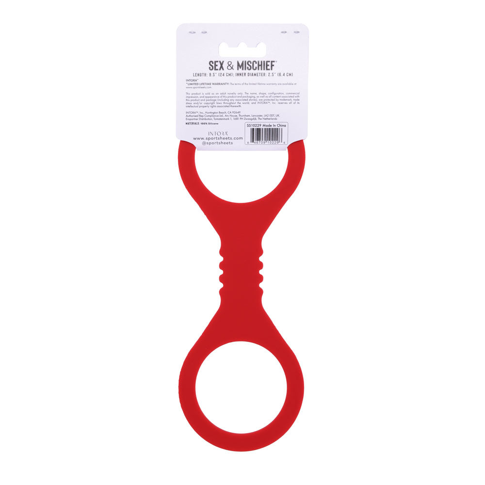 Sex & Mischief Amor Small Silicone Cuffs - Red Small Restraints-SS10229