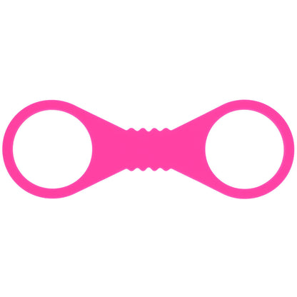 Sex & Mischief Large Hot Pink Silicone Cuffs - Hot Pink Large Restraints-SS10234