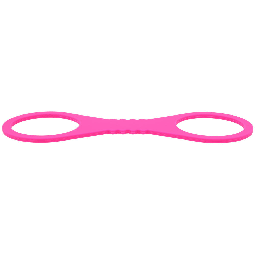 Sex & Mischief Large Hot Pink Silicone Cuffs - Hot Pink Large Restraints-SS10234