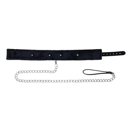 S&M Shadow Collar and Leash - Black Neck Restraint and Leash - SS10301