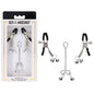 S&M Shadow Bell Nipple and Clit Jewelry - Metal Nipple Clamps and Clitoris Clamp - SS10305