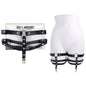 S&M Shadow Garters - Black Leg Garters - SS10310
