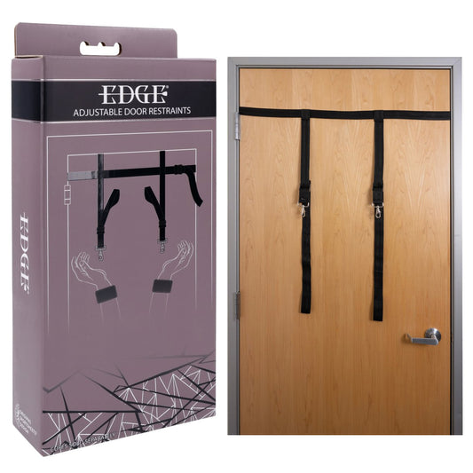 EDGE Adjustable Door Restraints - Black Restraints (Cuffs not included) - SS98066