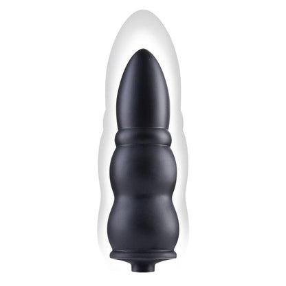 Size Up 5.5 Inch Ripple Inflatable Butt Plug - Black 15.2 cm Inflatable Butt Plug-SU108