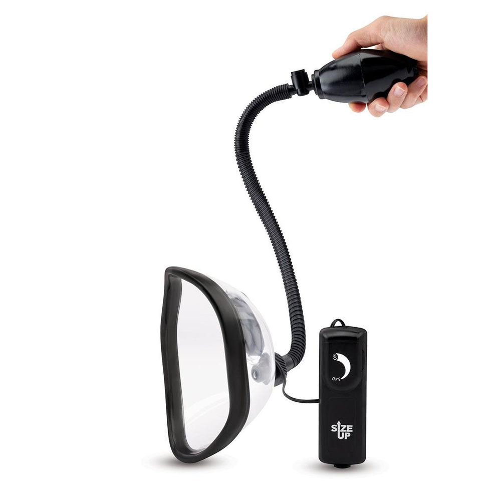 Size Up Vibrating Pussy Pump - Clear Vibrating Vagina Pump-SU112