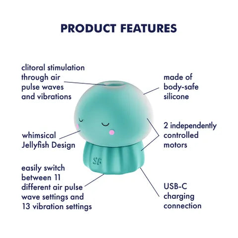 Satisfyer Jelly-cious - Green USB Rechargeable Air Pulse Stimulator