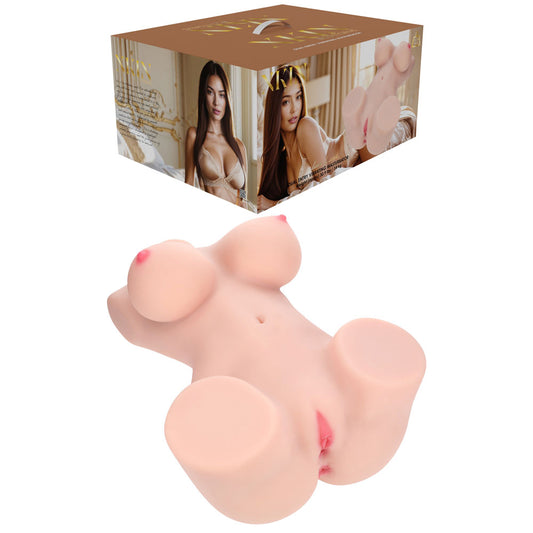XKIN Bodyforms - Aveline Luxe - Flesh Lifelike Mini Torso Masturbator - XKN029FLE