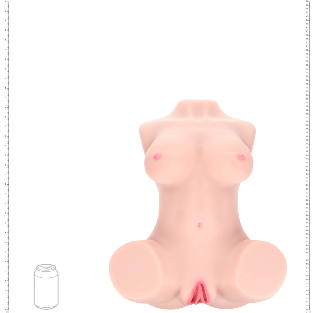 XKIN Bodyforms - Ava Monroe - Flesh Lifelike Torso Masturbator with Interchargeable Vagina Sleeves - XKN030FLE