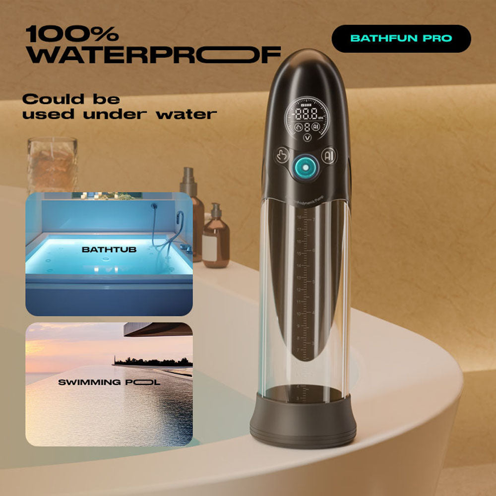 LuvPump Bathfun Pro - USB Rechargeable Waterproof Smart Automatic Penis Pump - ZD-50