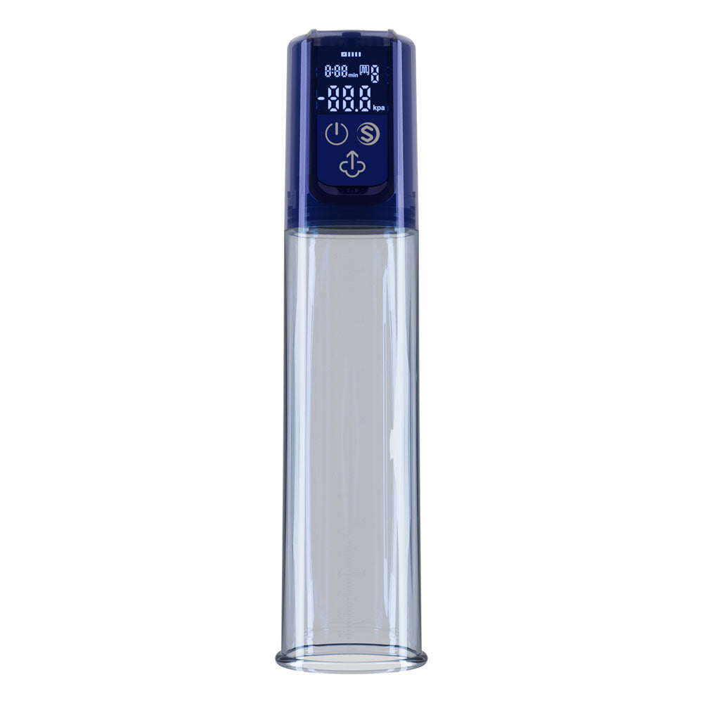 LuvPump Bathfun Smart Aqua Penis Pump - Blue USB-C Rechargeable Waterproof Automatic Penis Pump - ZD-65