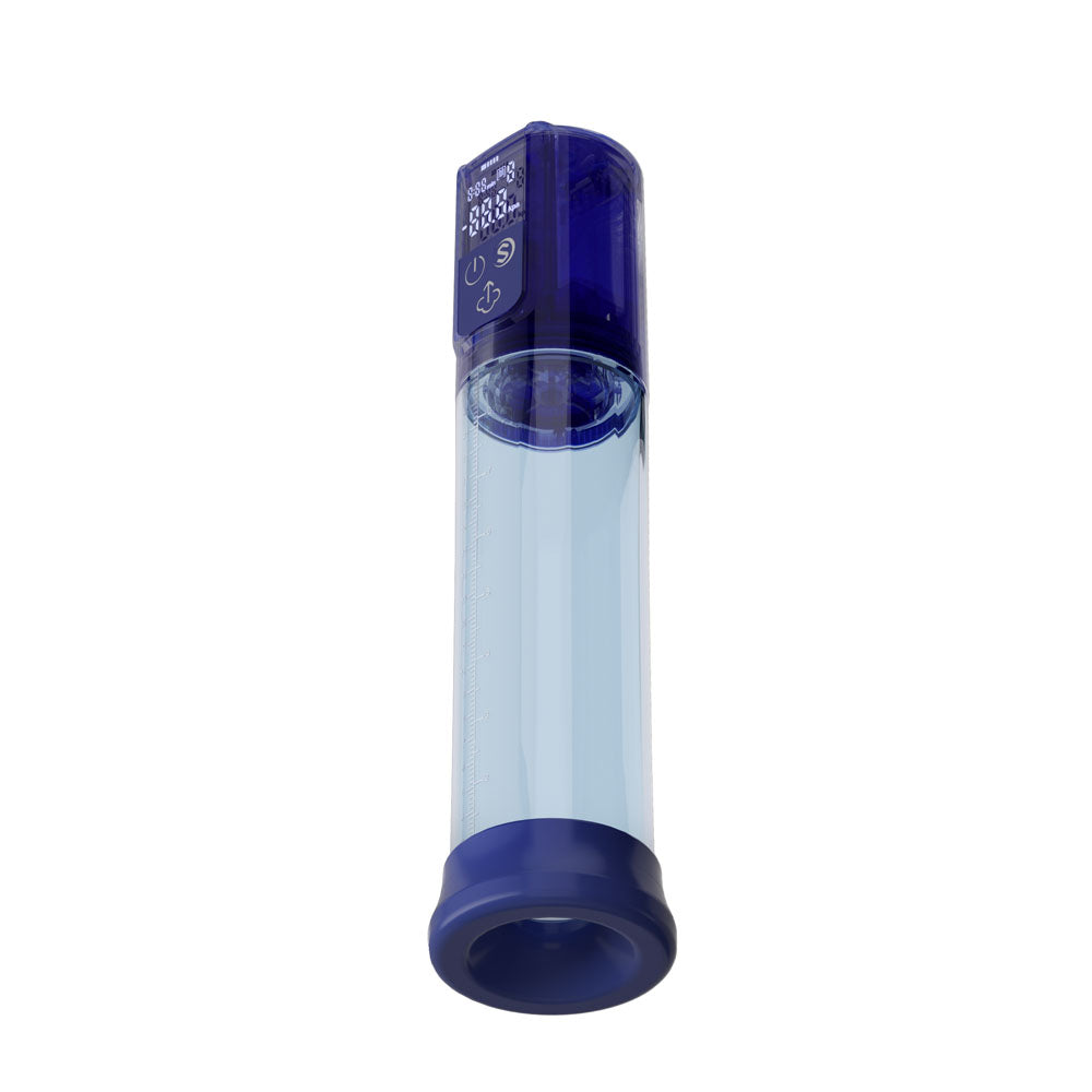 LuvPump Bathfun Smart Aqua Penis Pump - Blue USB-C Rechargeable Waterproof Automatic Penis Pump - ZD-65