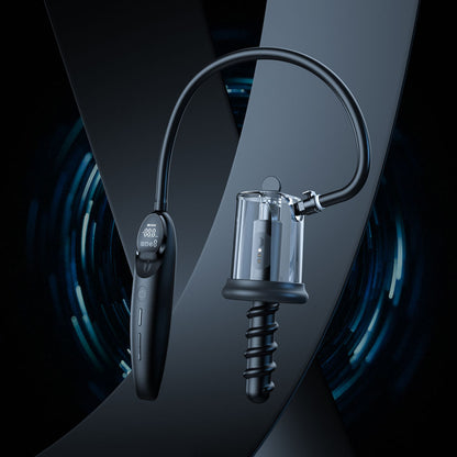 LuvPump RosCup Pro Smart Rosebud Pump - Black USB Rechargeable Anal Pump with Vibrating Probe - ZD-90-Z-P0