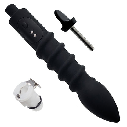 LuvPump RosCup Pro Smart Rosebud Pump - Black USB Rechargeable Anal Pump with Vibrating Probe - ZD-90-Z-P0