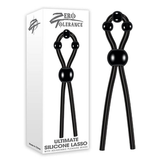 Zero Tolerance Ultimate Silicone Lasso - Adjustable Black Cock Ring
