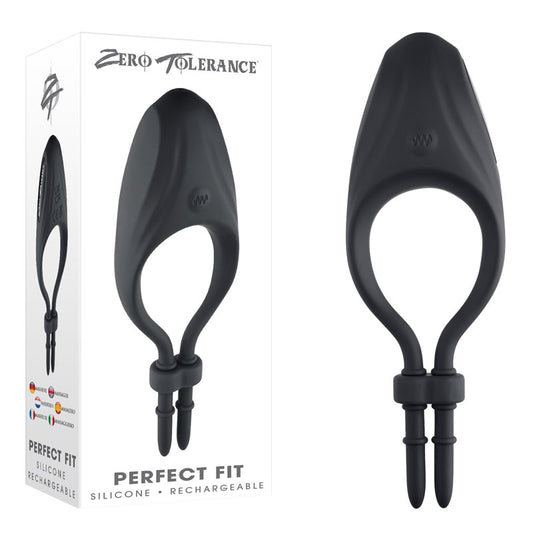 Zero Tolerance Perfect Fit - Black USB Rechargeable Vibrating Cock Ring