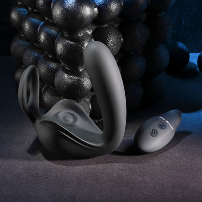 Zero Tolerance BALLIN OUT - Black USB Rechargeable Prostate Massager with Cock Ring and Wireless Remote-ZE-RS-6138-2