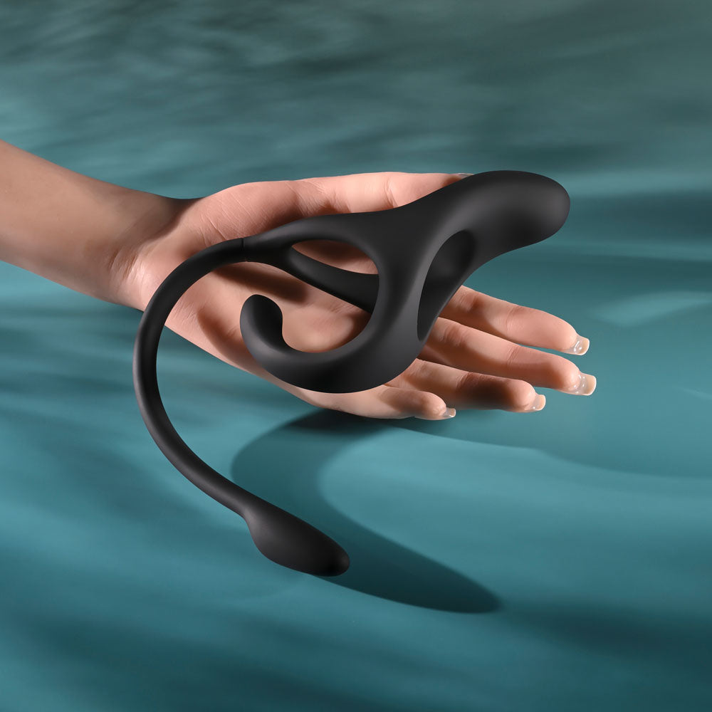 Zero Tolerance ALL THE BASES - Black USB Rechargeable Vibrating Cock Ring with Wireless Remote - ZE-RS-7326-2